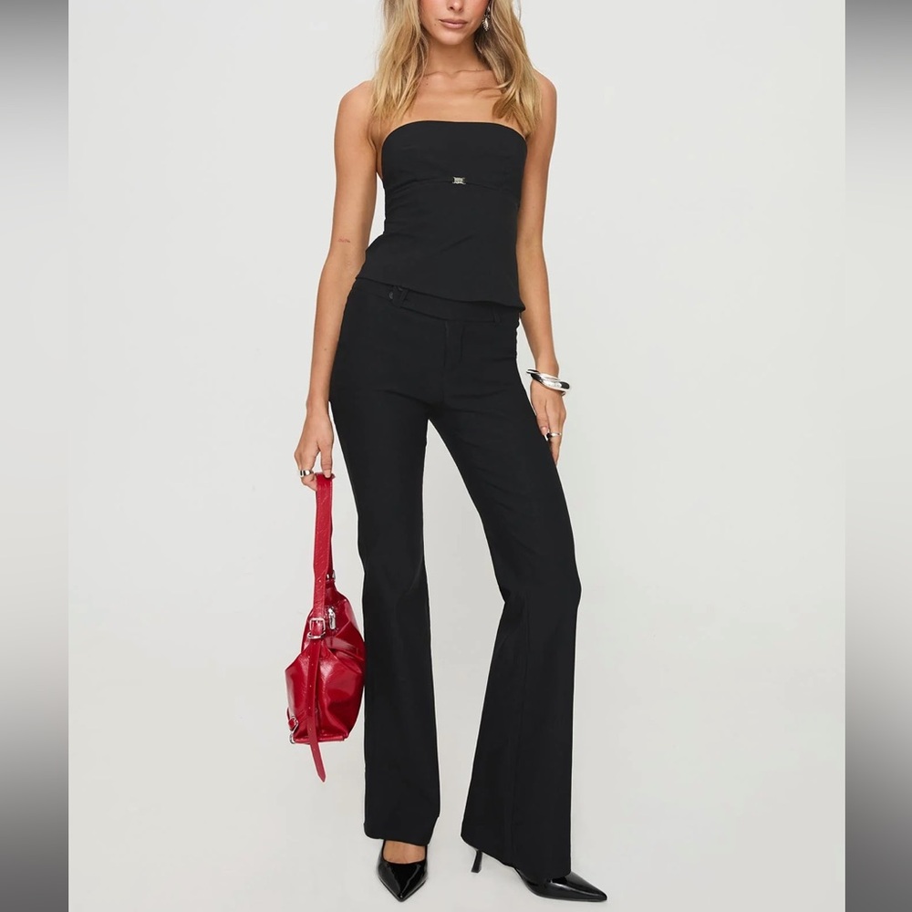 Princess Polly Black Strapless Tank Top - Picture 3 of 4